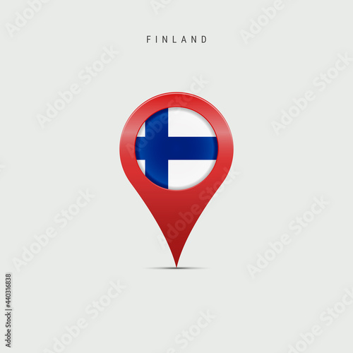Teardrop map marker with flag of Finland. Vector illustration Free Download Teardrop map marker with flag of Finland. Vector illustration - GFXLoad