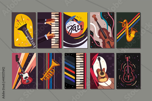 instruments banner icon group