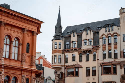 Beautiful old houses in the center of an old european city (869)