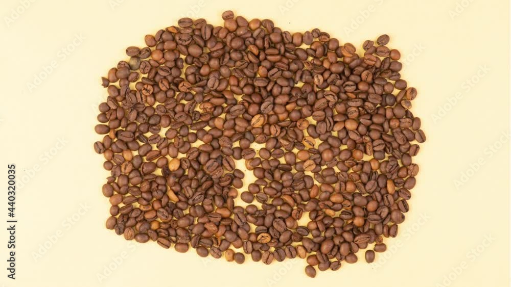 Stop motion of coffee bean Stop motion of coffee bean