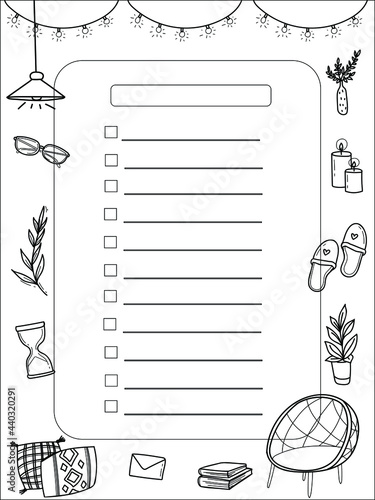 to do list for work home on the white background