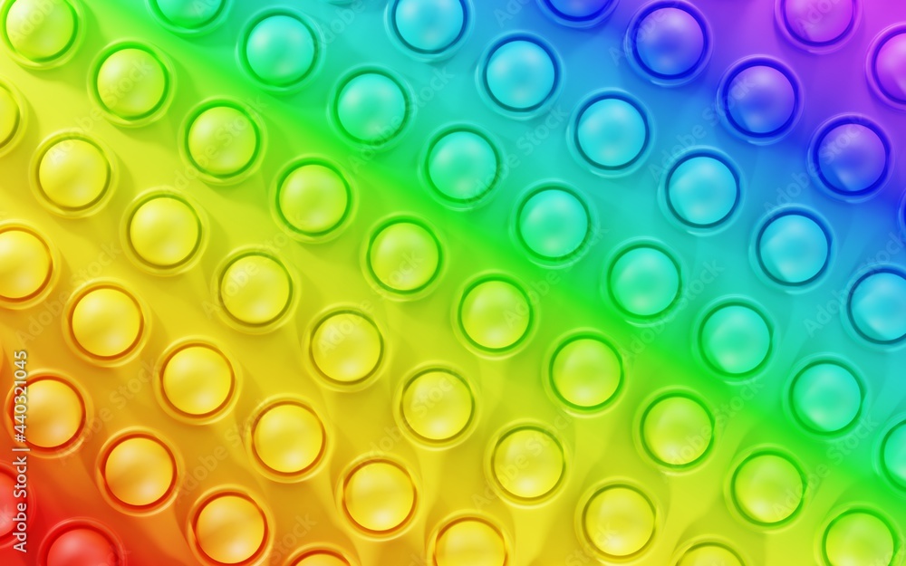 Bubble colorful geometric background. Anti-stress toy pop it. Simple