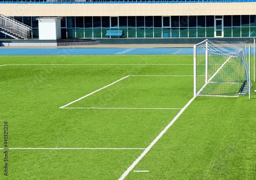 Football goal, football field 