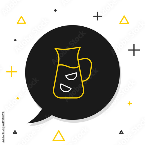 Line Sangria icon isolated on white background. Traditional spanish drink. Colorful outline concept. Vector