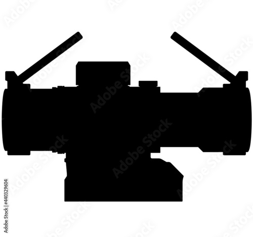 Red Dot reflector sight or reflex sight is optical sight telescopic sight, sniper rifle scope optic with variable magnification suitable for machine gun, Sniper long range rifle - Sniper special rifle
