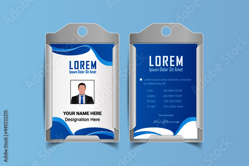 ID Card Design Template. Luxury, Modern, Elegant, Professional Minimalist Business Identity Card. Employee ID Card Template. Vector illustration