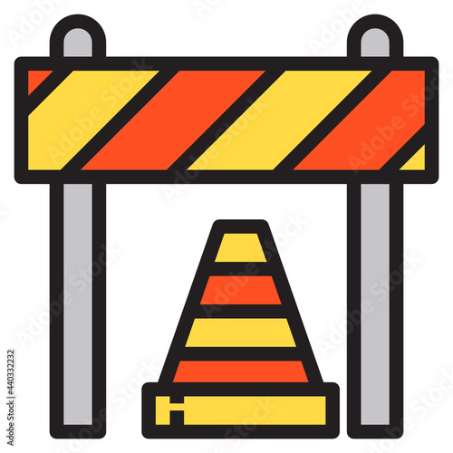 blocked line icon