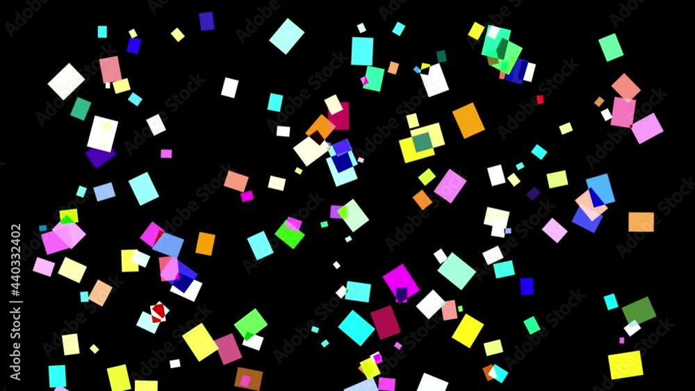 Animation of colorful confetti falling . Animation of colorful confetti falling .