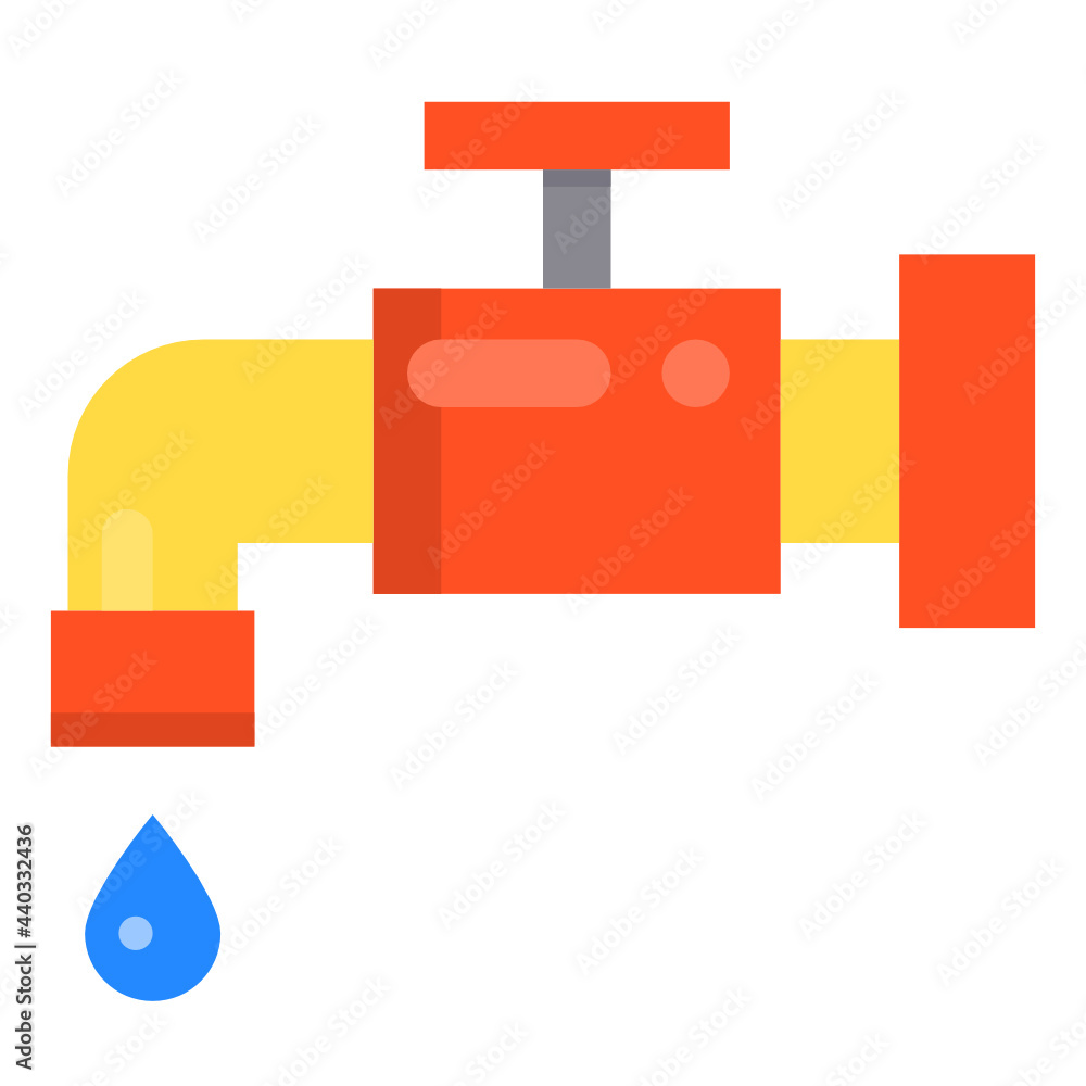 Faucet flat icon Faucet flat icon