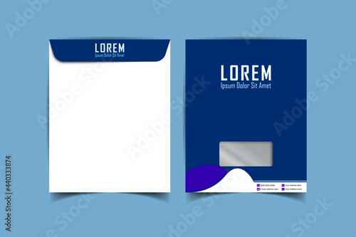 Envelope A4. Envelope A4 vector design. digital hand drawn. Paper envelope A4 set isolated on multicolor background, vector illustration. Stationery Template Design Kit.
