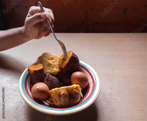 potato and sweet potato with yucca from Peru