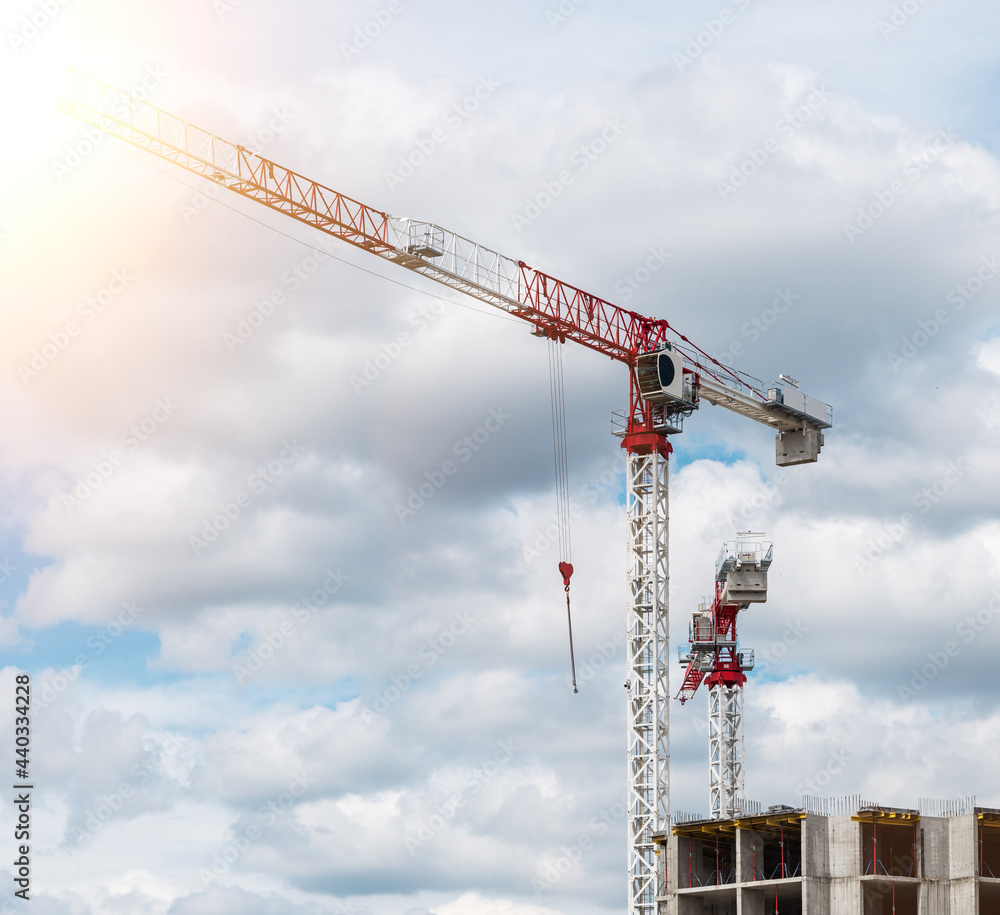 Abstract industrial background with crane