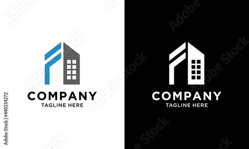 letter F for building real estate logo vector icon illustration design .