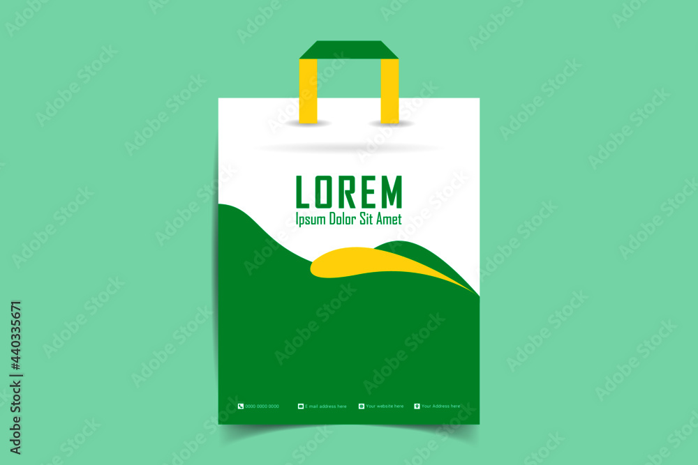Shopping bag design template with paper bag. Hand holding Shopping bags. Black Friday. Vector illustration Shopping bag design template with paper bag. Hand holding Shopping bags. Black Friday. Vector illustration