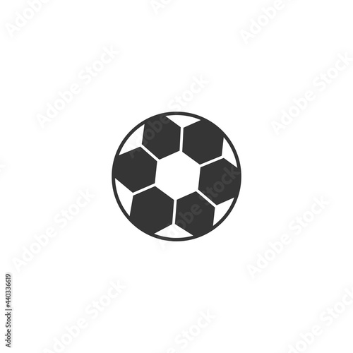 football ball icon, isolated, white background