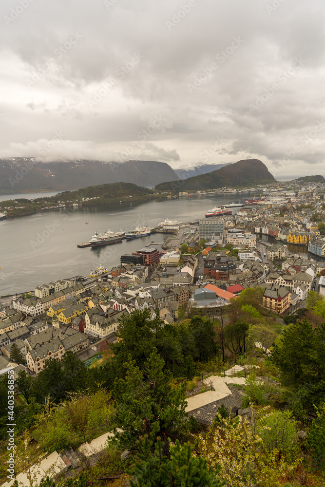 Alesund, a commercial port city on the west coast of Norway