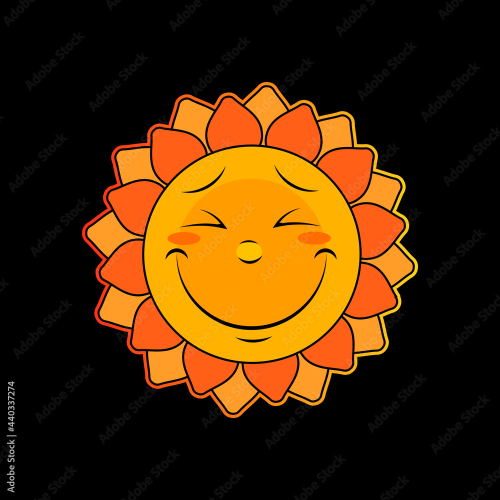 Sun icon, summer sun weather symbol, vector Sun icon, summer sun weather symbol, vector