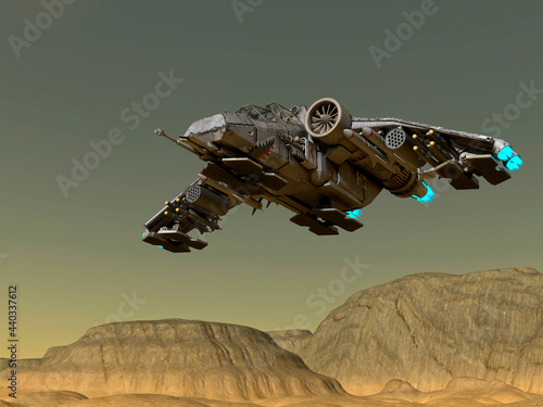 Φωτογραφία spaceship flying up