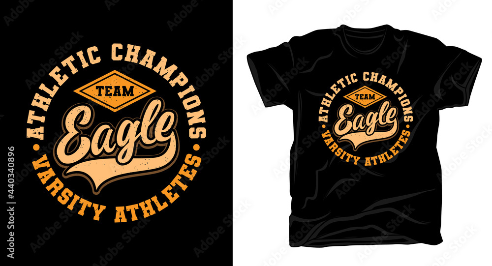 Team eagle typography t-shirt design Team eagle typography t-shirt design