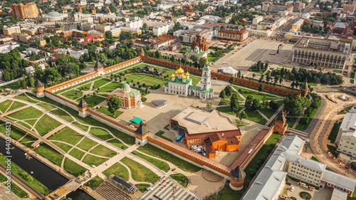 Aerial view of Tula Kremlin on a clear day photo