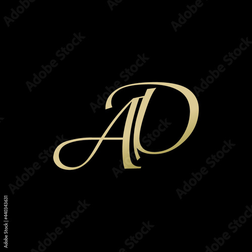 ad logo design vector icon luxury premium