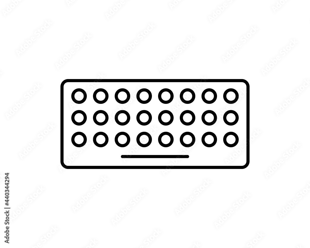Keyboard Icon in trendy flat style isolated on white background, for your web site design, app, logo, UI. Vector illustration, EPS10 Keyboard Icon in trendy flat style isolated on white background, for your web site design, app, logo, UI. Vector illustration, EPS10