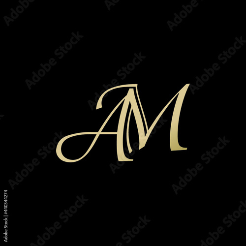 am logo design vector icon luxury premium
