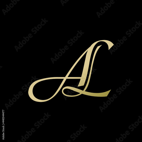 al logo design vector icon luxury premium