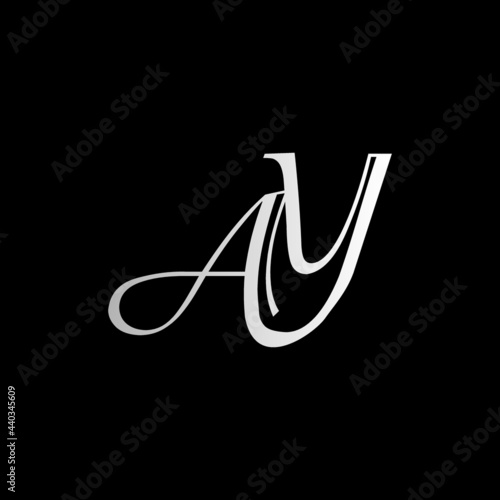 ay logo design vector icon luxury premium photo