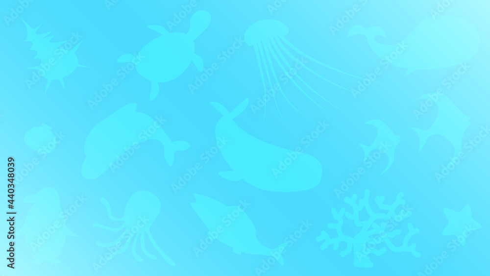 海海中水中魚影背景イラスト素材stock Vector Adobe Stock