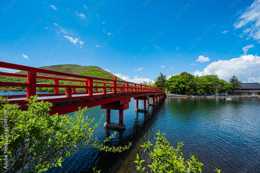 赤城山大沼の啄木鳥橋