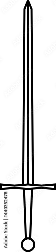 sword line art icon