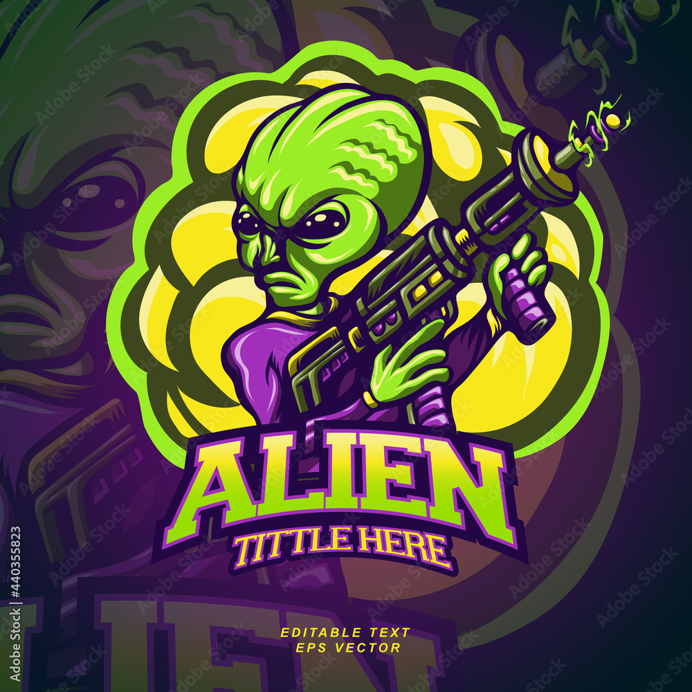 alien army mascot vector illustration alien army mascot vector illustration