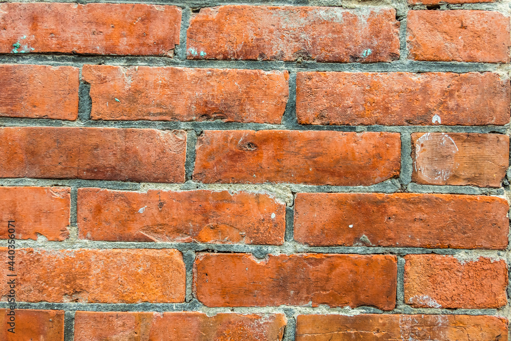 Fototapeta premium dirty red bricks wall