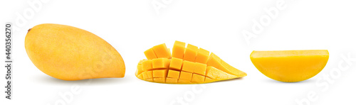 ripe mango isolated on white