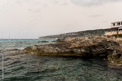 Es Calo de Sant Agusti fishing village on the island of Formentera in times of COVID19