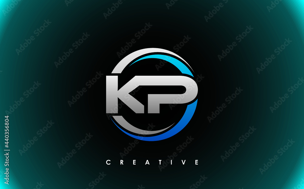 KP Letter Initial Logo Design Template Vector Illustration KP Letter Initial Logo Design Template Vector Illustration