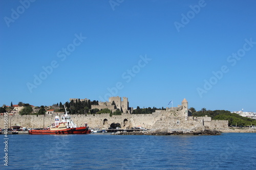 Fototapeta Naklejka Na Ścianę i Meble -  Boats in the harbour  of the island of Rhodes, Greece.