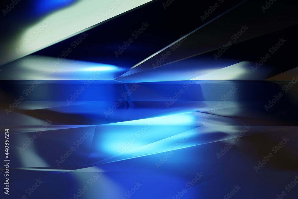 Glow blue light effect on dark blue background. 3D rendering. Glow blue light effect on dark blue background. 3D rendering.