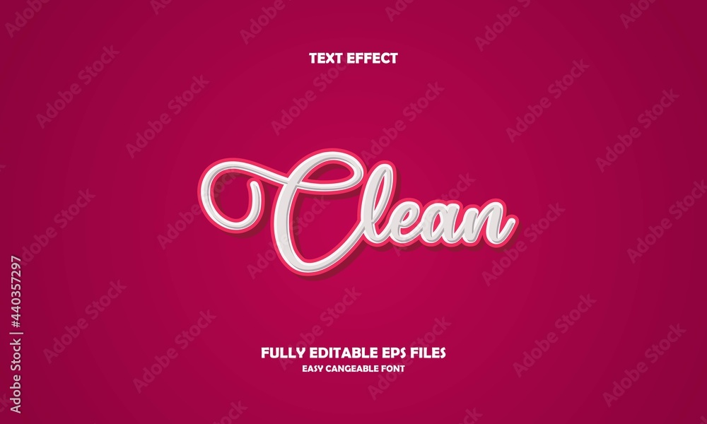 Editable text effect clean title style Editable text effect clean title style