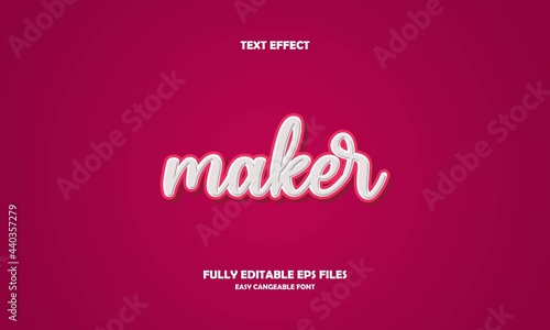 Editable text effect maker title style