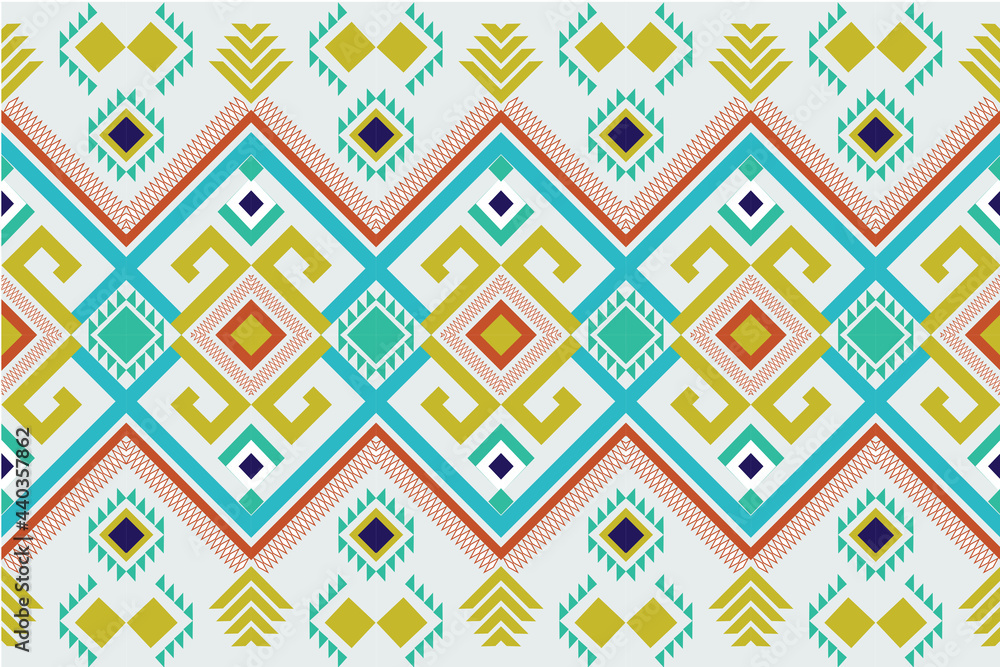 Pastel Geometric ethnic natural seamless pattern traditional Design for background, carpet, wallpaper, clothing, fabric, wrapping, textile, vector illustration 