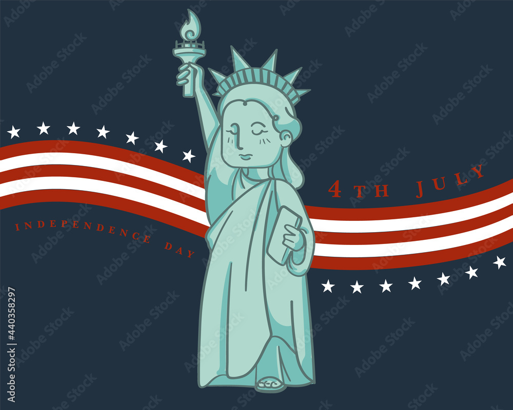 Fototapeta premium Statue of Liberty Independence Day 4th July