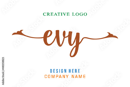 EVY lettering logo is simple, easy to understand and authoritative photo