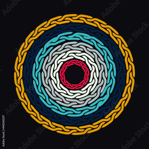 abstract interlace rope design