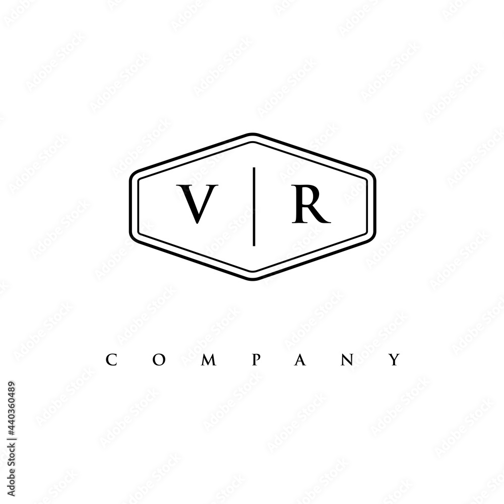 initial VR logo design vector initial VR logo design vector