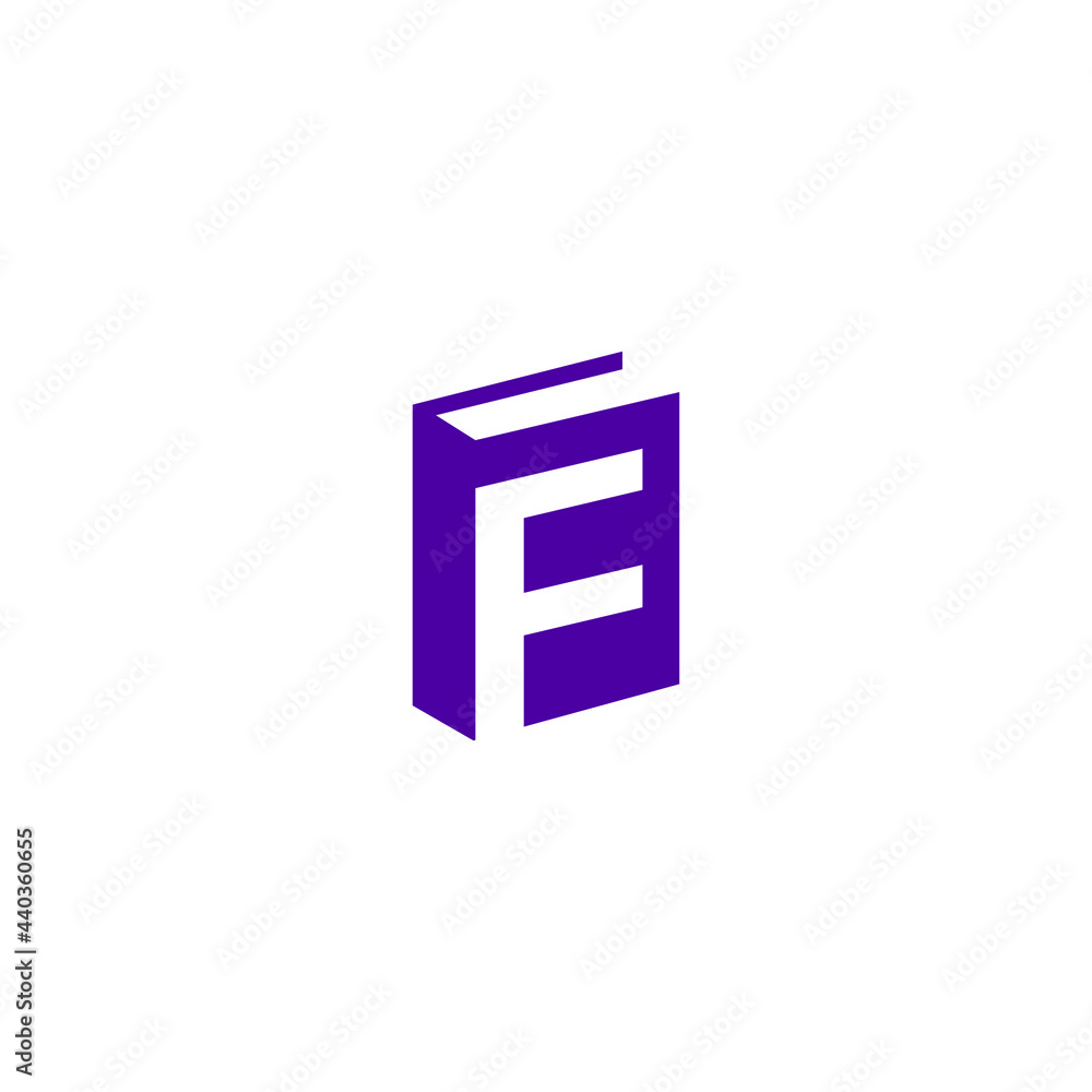 F Book Logo Simple Design F Book Logo Simple Design