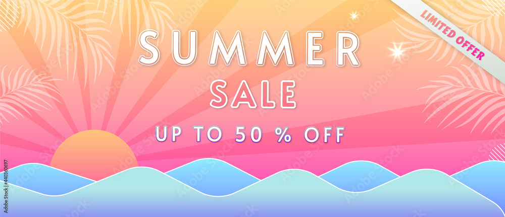 Summer sale web banner template Summer sale web banner template
