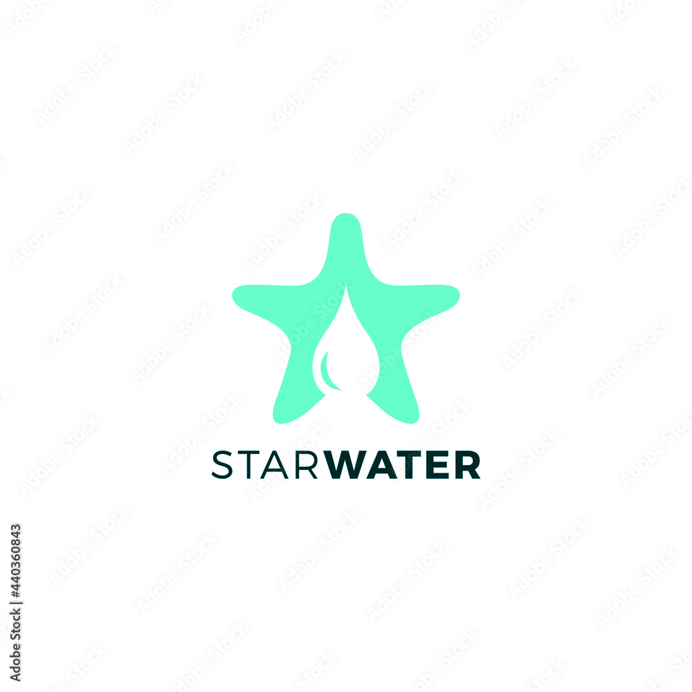 Obraz premium Star Water Logo Design