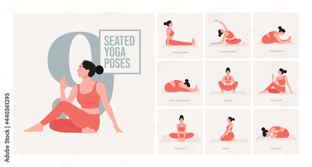 Advanced yoga poses. Young woman practicing Yoga pose. Woman workout  fitness, aerobic and exercises. 15159954 Vector Art at Vecteezy